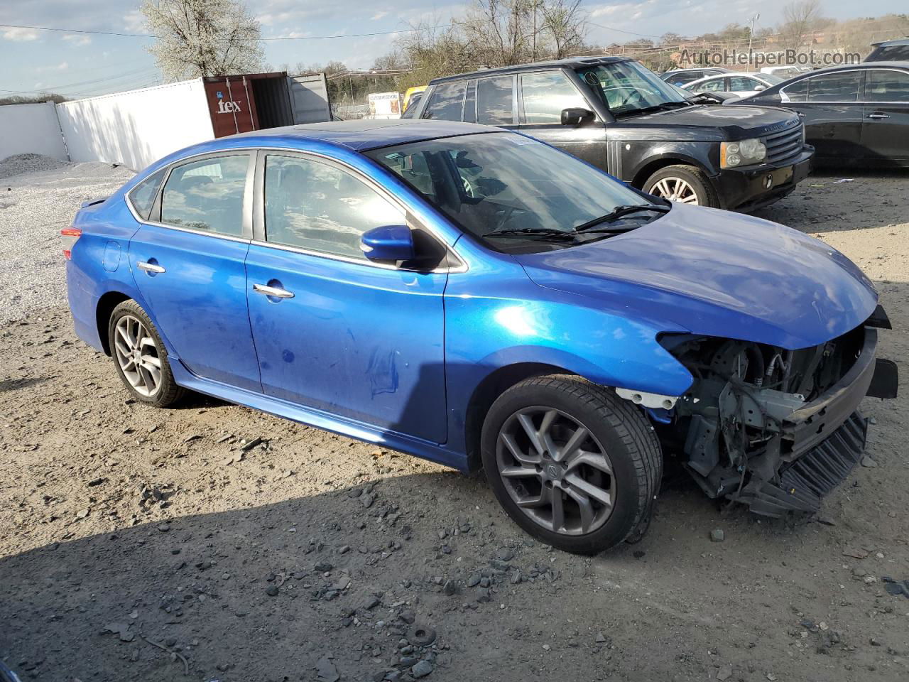 2015 Nissan Sentra S Blue vin: 3N1AB7AP6FY338670