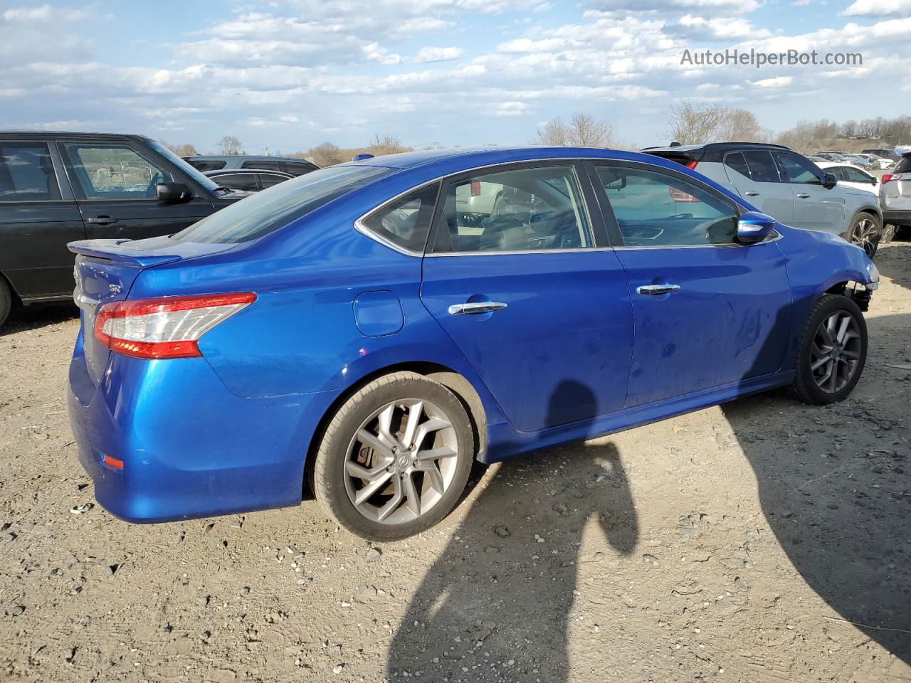 2015 Nissan Sentra S Синий vin: 3N1AB7AP6FY338670