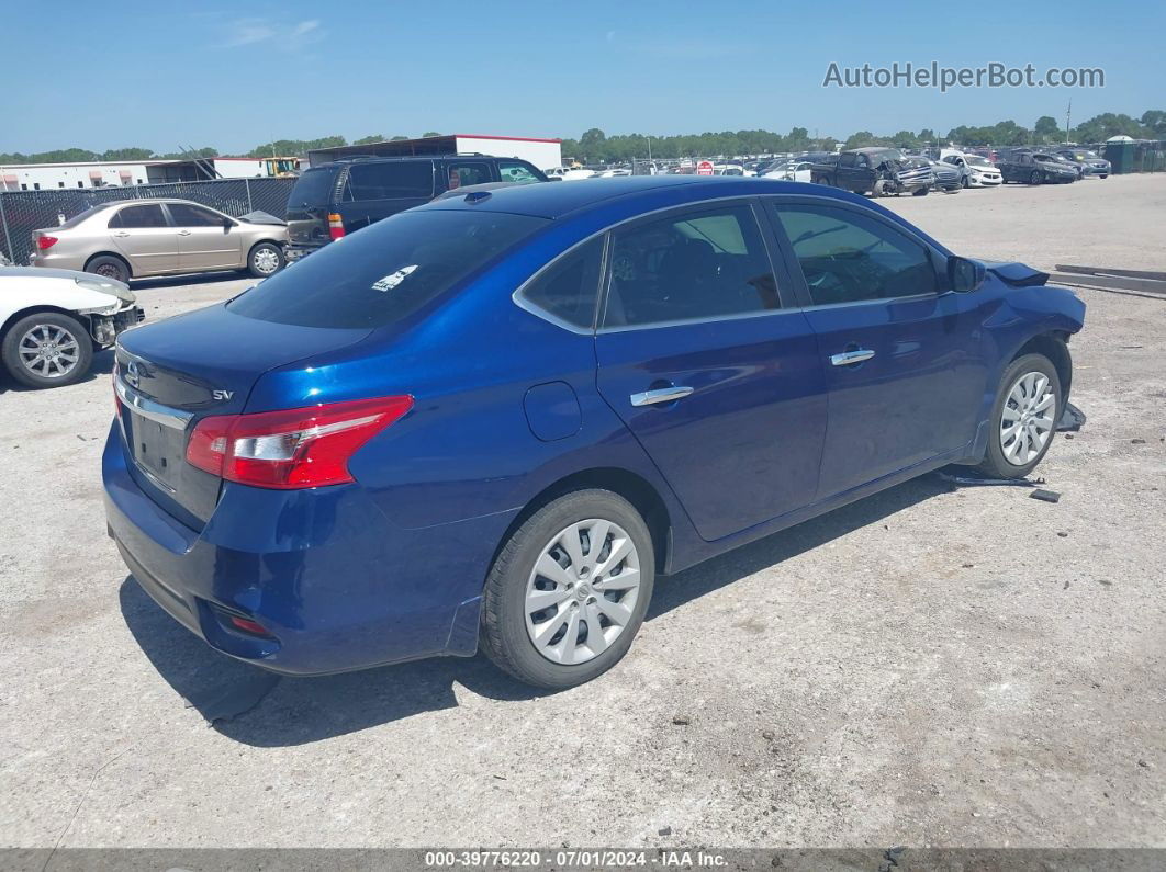 2016 Nissan Sentra Sv Blue vin: 3N1AB7AP6GL681445