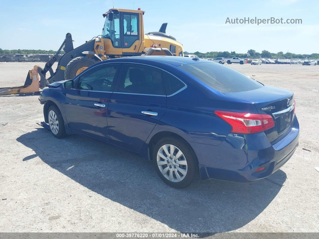 2016 Nissan Sentra Sv Blue vin: 3N1AB7AP6GL681445