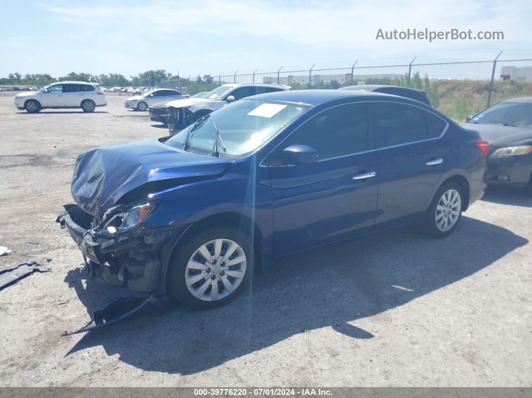 2016 Nissan Sentra Sv Blue vin: 3N1AB7AP6GL681445