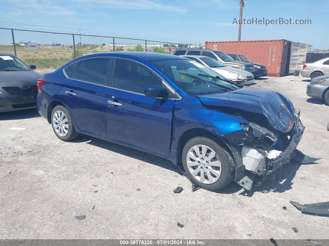 2016 Nissan Sentra Sv Blue vin: 3N1AB7AP6GL681445