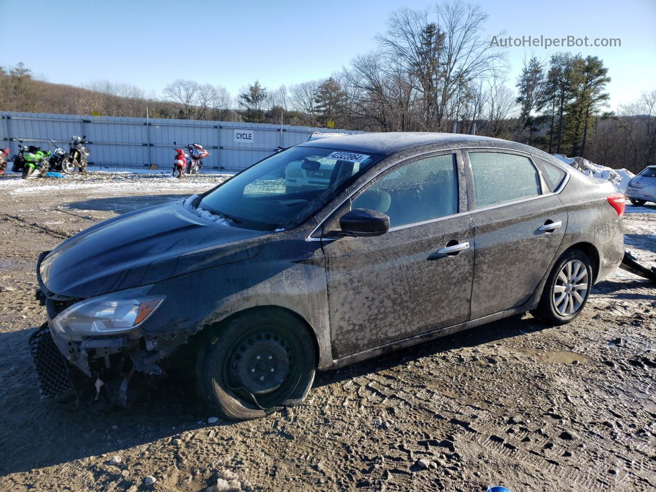 2016 Nissan Sentra S Черный vin: 3N1AB7AP6GL682398