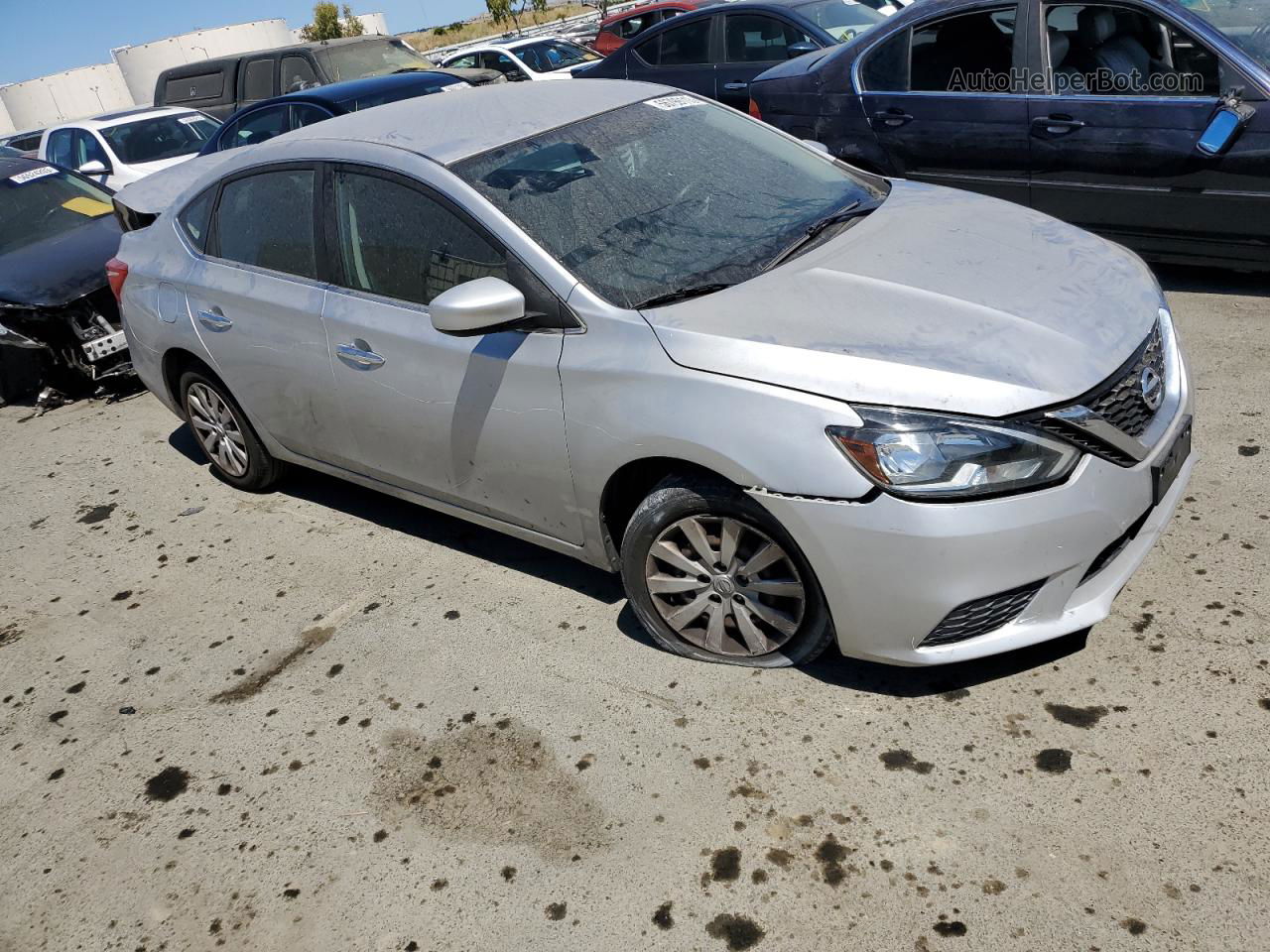 2016 Nissan Sentra S Silver vin: 3N1AB7AP6GY263860