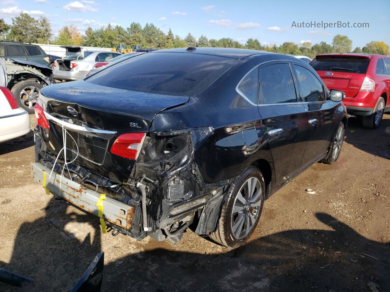 2016 Nissan Sentra S Черный vin: 3N1AB7AP6GY276009