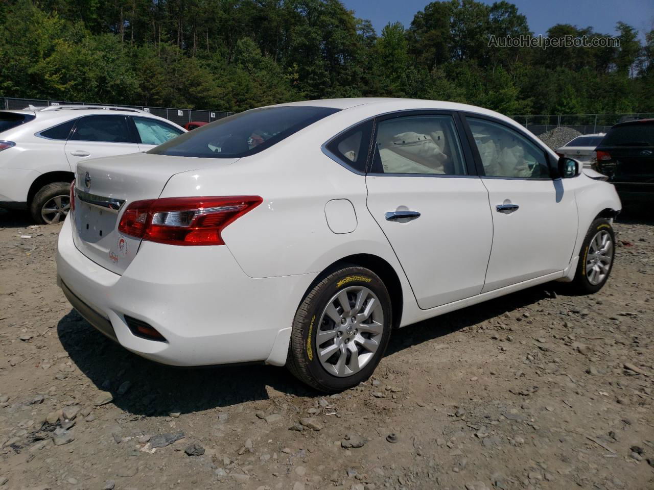 2016 Nissan Sentra S White vin: 3N1AB7AP6GY300969