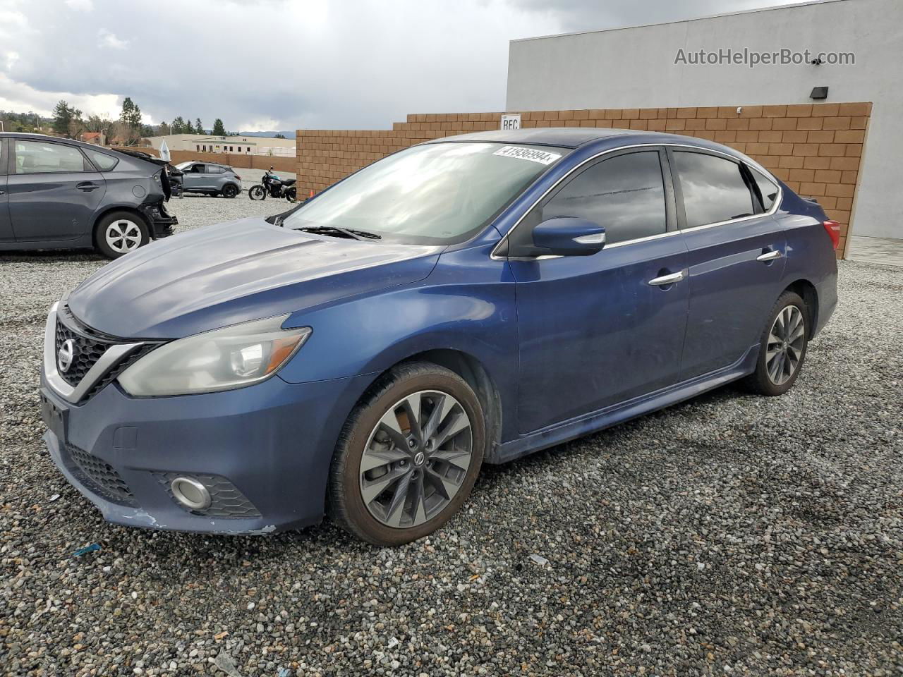 2016 Nissan Sentra S Синий vin: 3N1AB7AP6GY316010