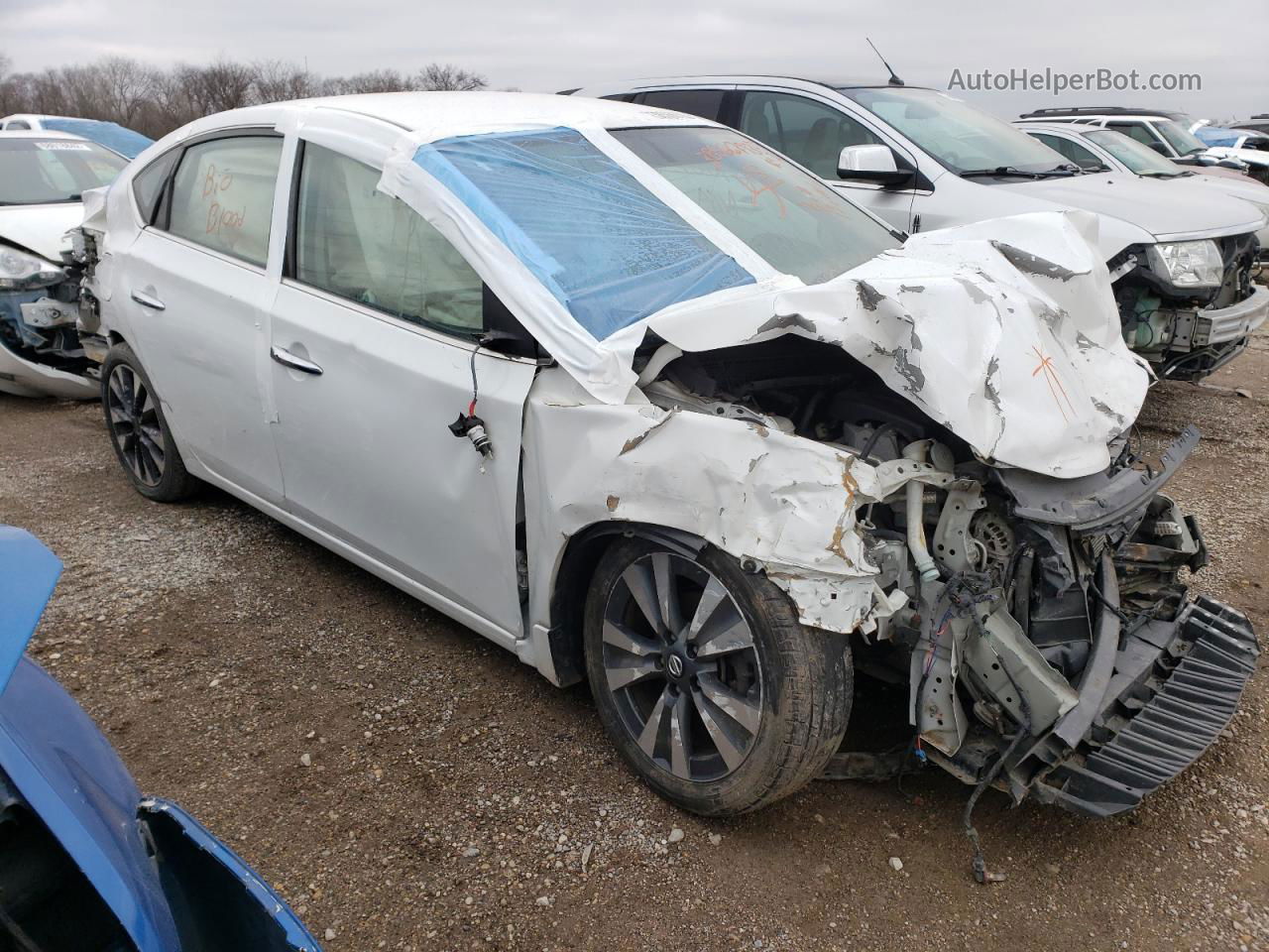 2016 Nissan Sentra S White vin: 3N1AB7AP6GY321384