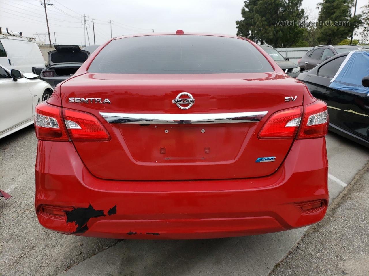 2018 Nissan Sentra S Red vin: 3N1AB7AP6JL617042