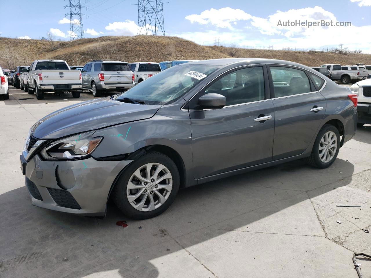 2018 Nissan Sentra S Gray vin: 3N1AB7AP6JL618238