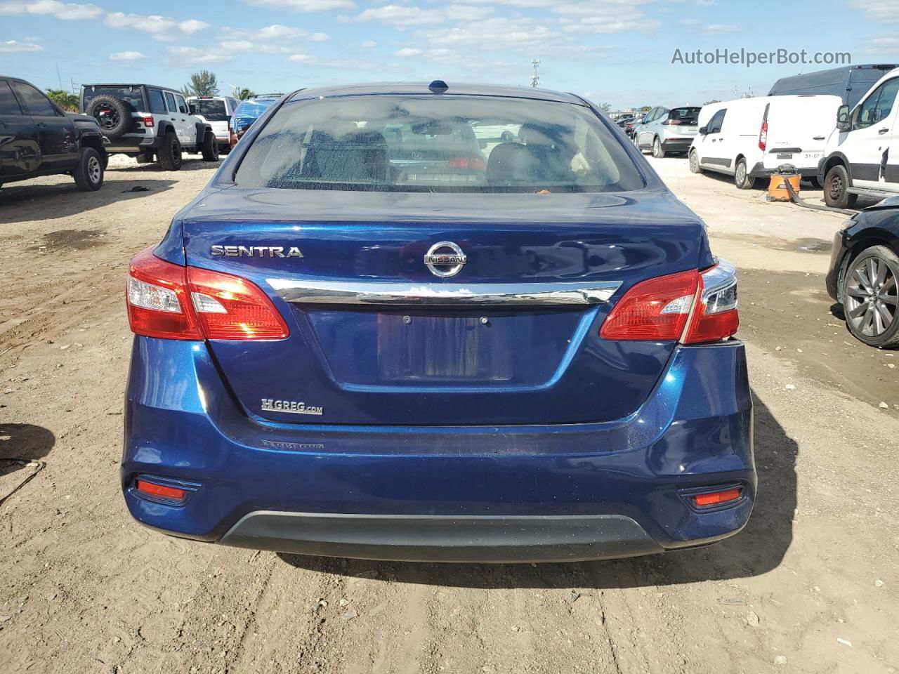 2018 Nissan Sentra S Blue vin: 3N1AB7AP6JL621186