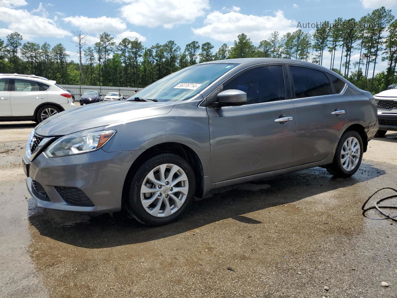 2018 Nissan Sentra S Угольный vin: 3N1AB7AP6JL627828