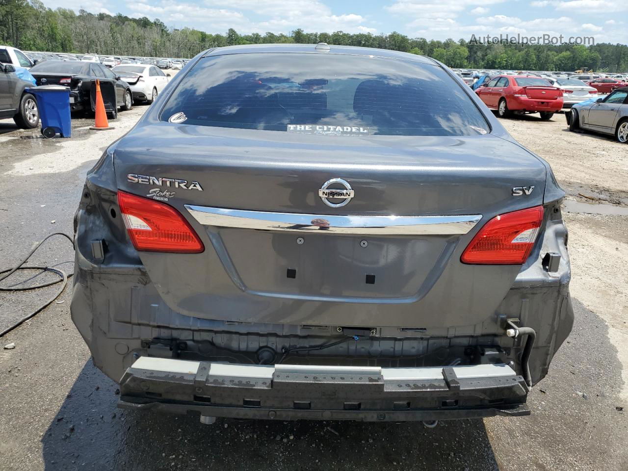 2018 Nissan Sentra S Charcoal vin: 3N1AB7AP6JL627828