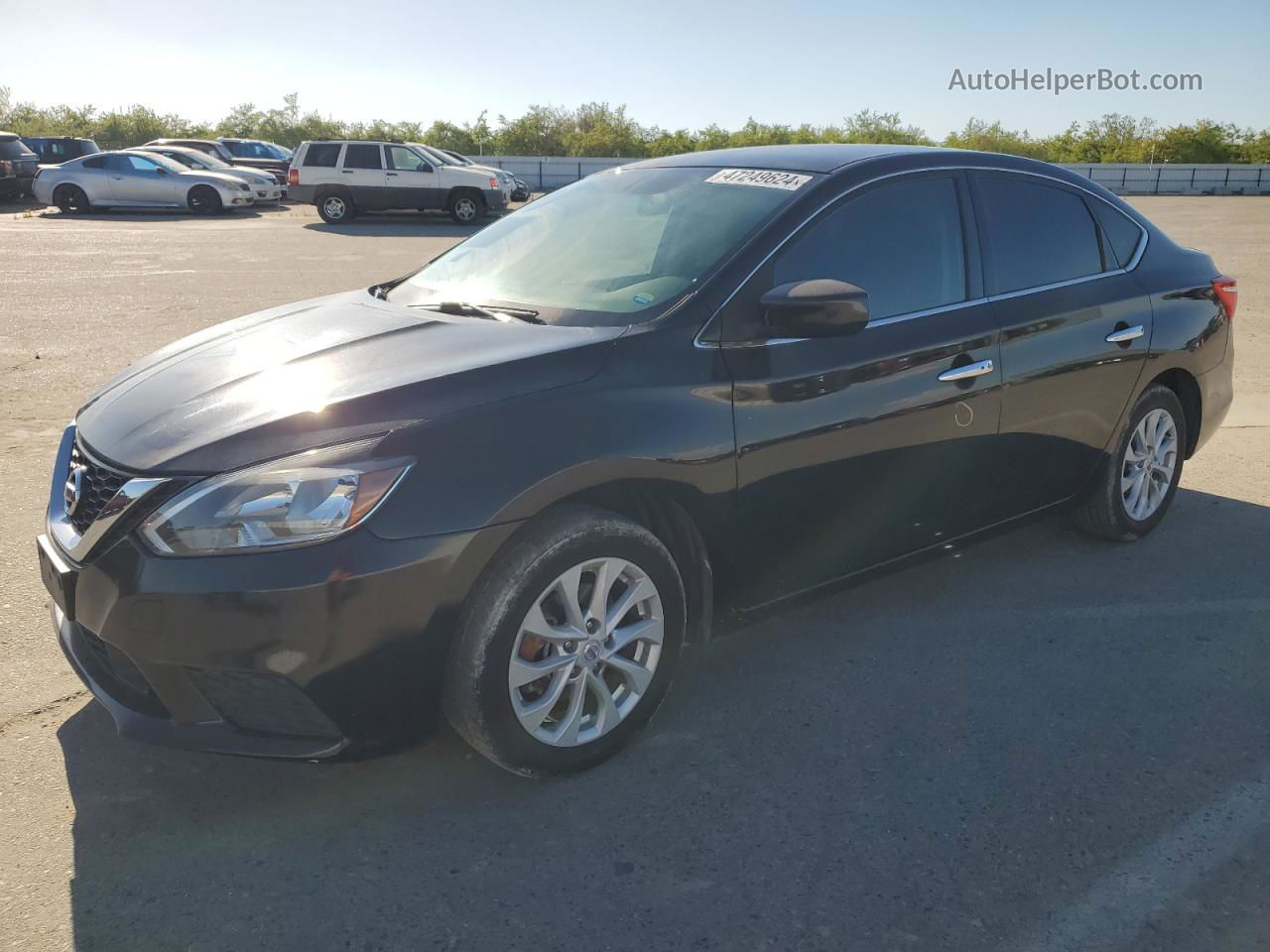 2018 Nissan Sentra S Черный vin: 3N1AB7AP6JL633340