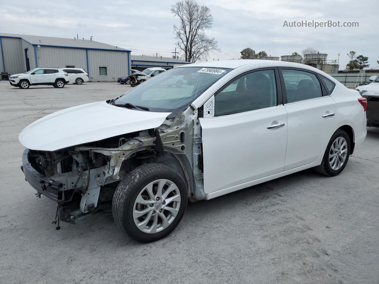 2018 Nissan Sentra S Белый vin: 3N1AB7AP6JL634066