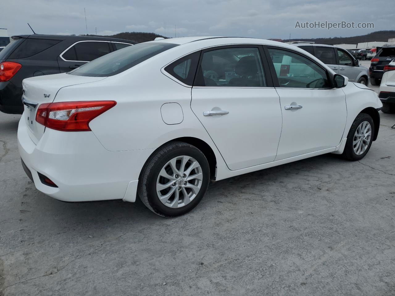 2018 Nissan Sentra S Белый vin: 3N1AB7AP6JL634066