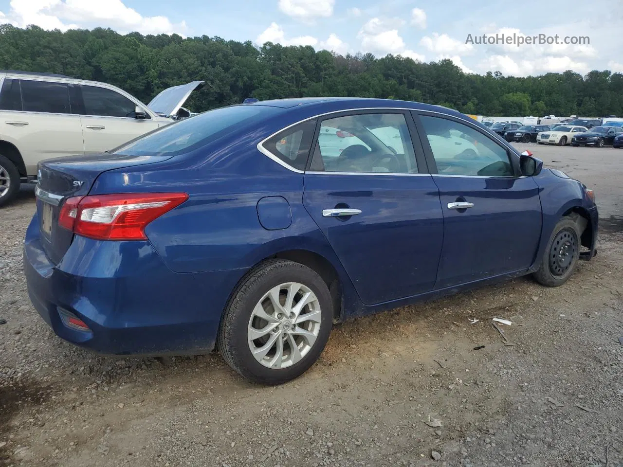 2018 Nissan Sentra S Blue vin: 3N1AB7AP6JL634858