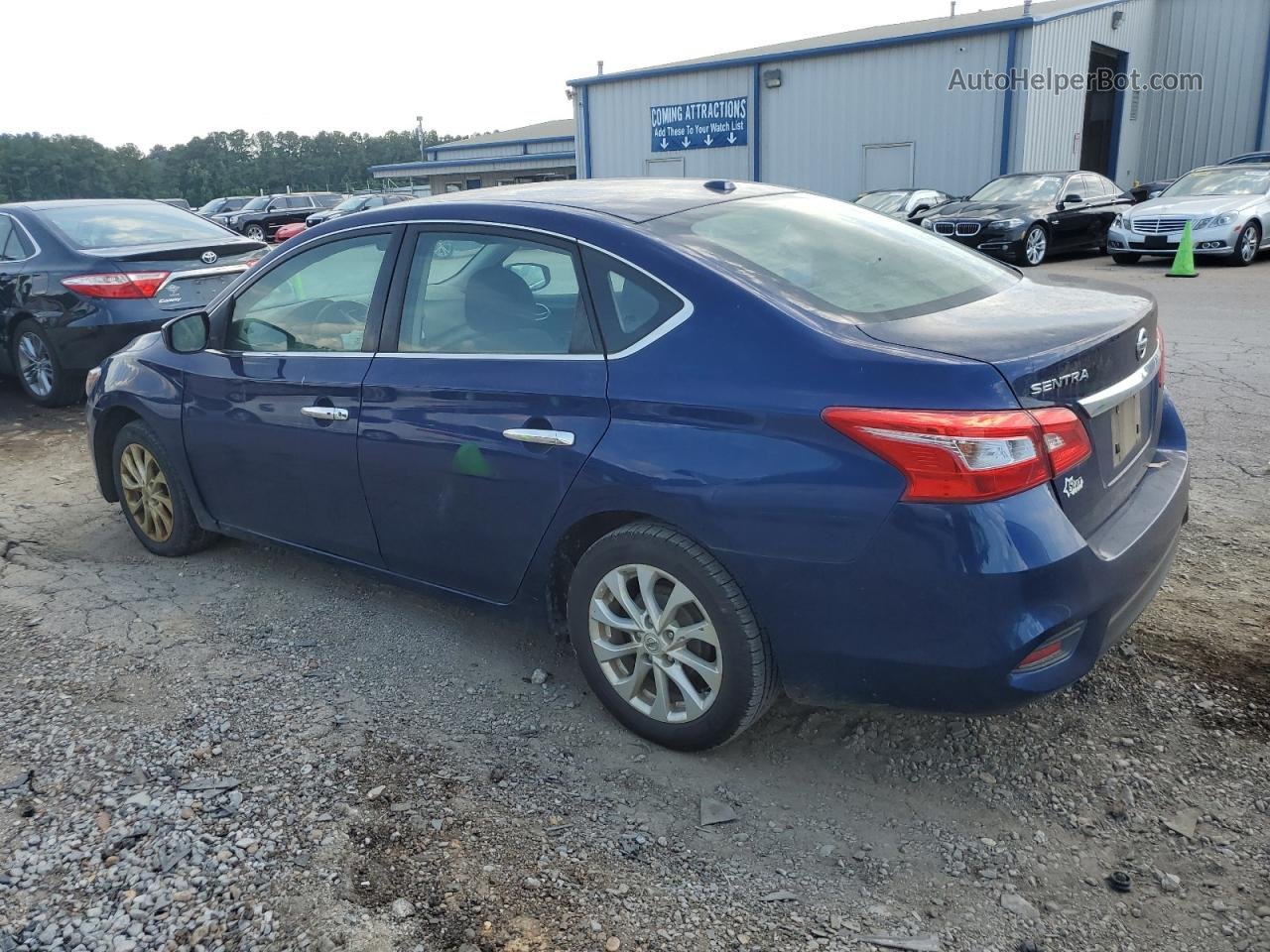 2018 Nissan Sentra S Blue vin: 3N1AB7AP6JL634858