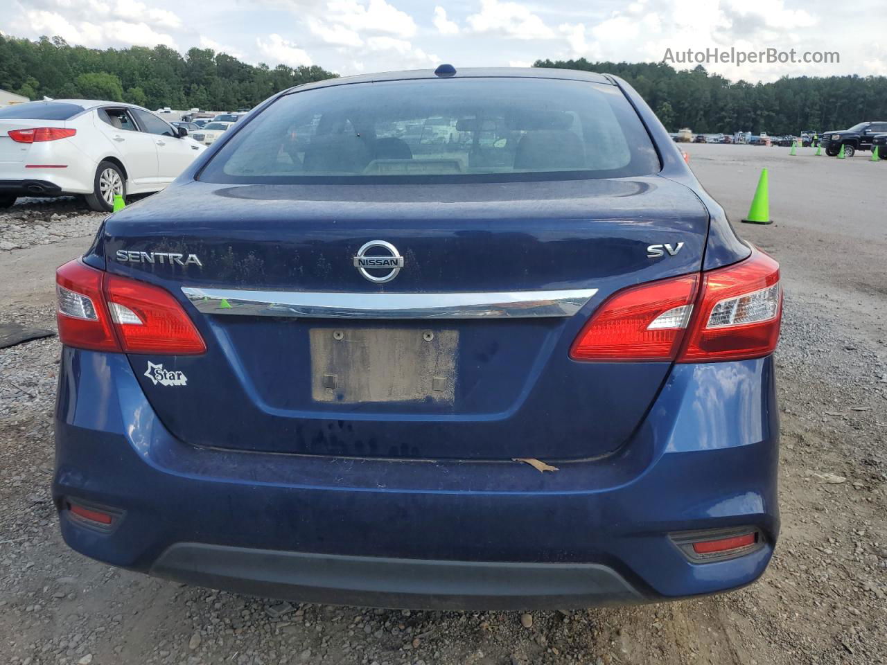 2018 Nissan Sentra S Blue vin: 3N1AB7AP6JL634858