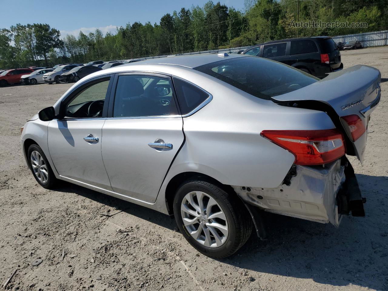 2018 Nissan Sentra S Серебряный vin: 3N1AB7AP6JL639722