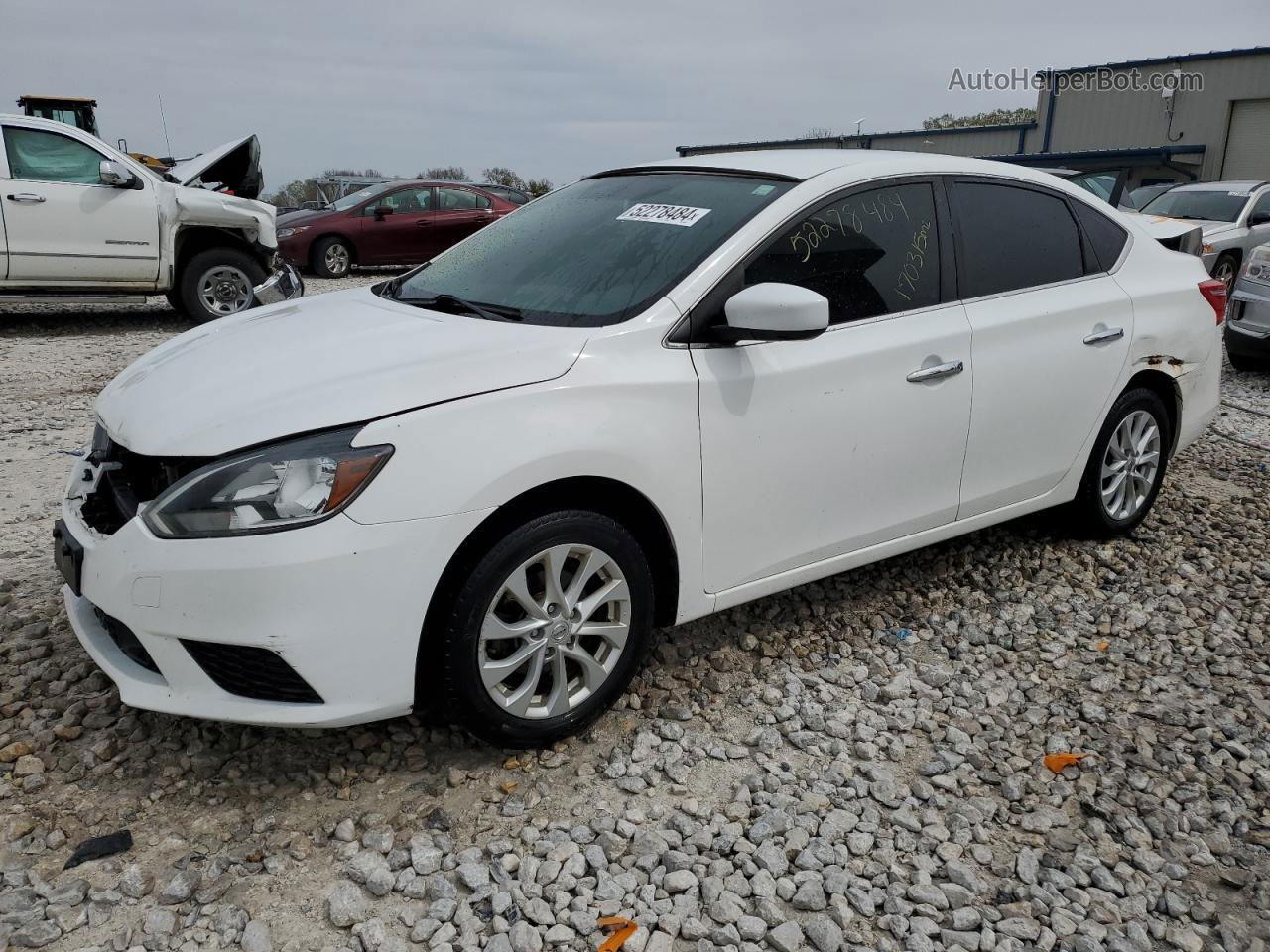 2018 Nissan Sentra S White vin: 3N1AB7AP6JL642717