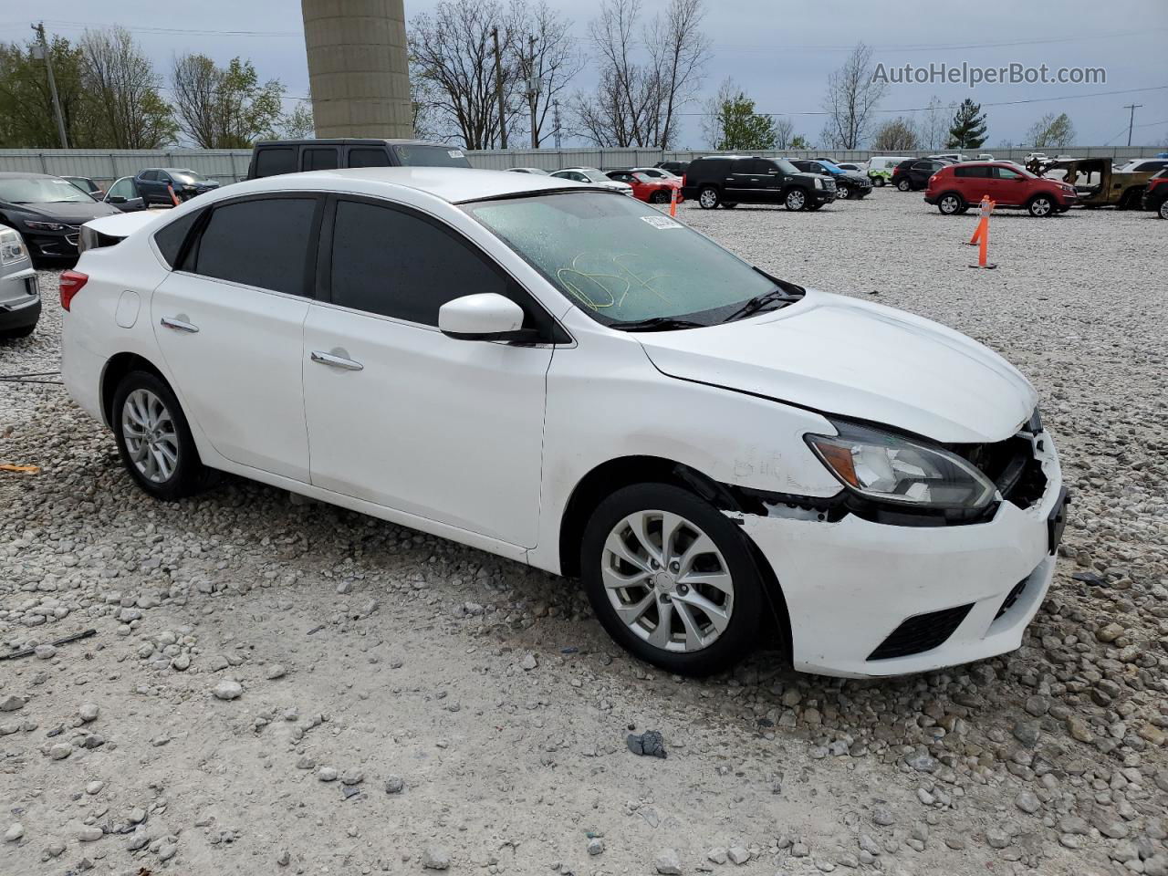 2018 Nissan Sentra S Белый vin: 3N1AB7AP6JL642717