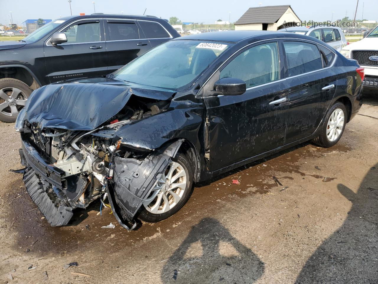 2018 Nissan Sentra S Black vin: 3N1AB7AP6JL647271