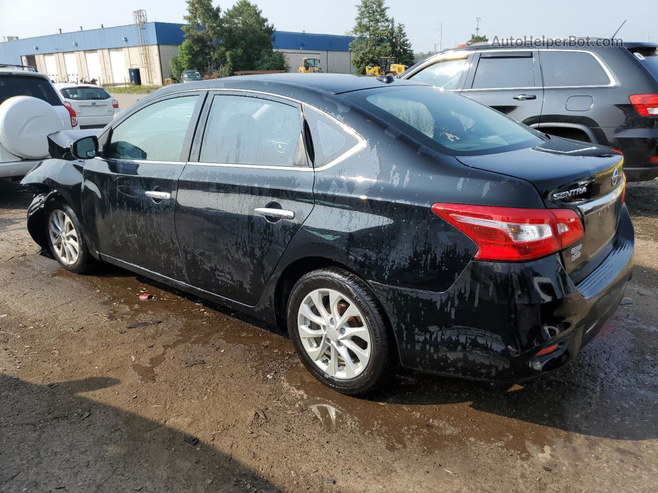 2018 Nissan Sentra S Черный vin: 3N1AB7AP6JL647271