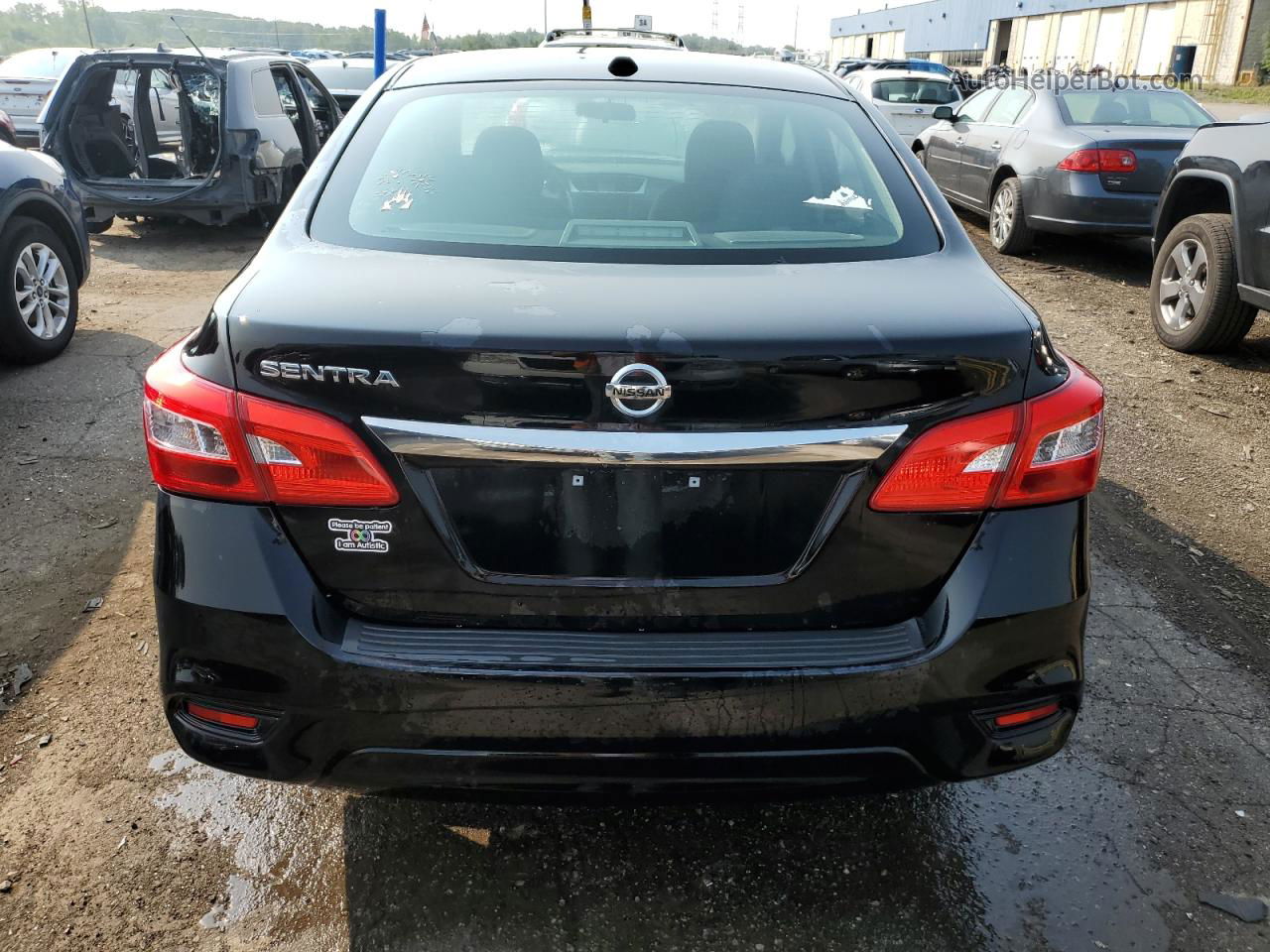 2018 Nissan Sentra S Black vin: 3N1AB7AP6JL647271