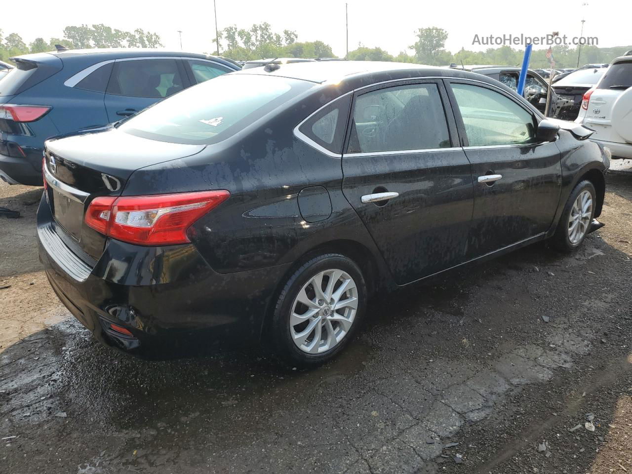 2018 Nissan Sentra S Black vin: 3N1AB7AP6JL647271