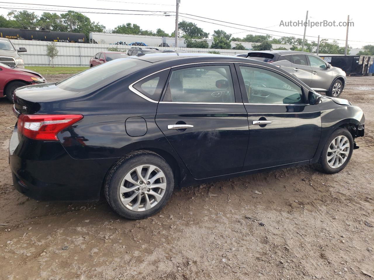 2018 Nissan Sentra S Черный vin: 3N1AB7AP6JL650347