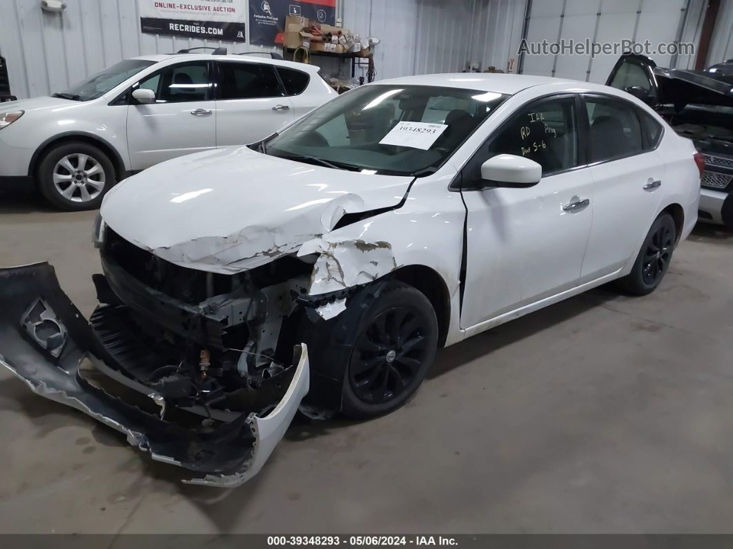 2018 Nissan Sentra Sv White vin: 3N1AB7AP6JL650574