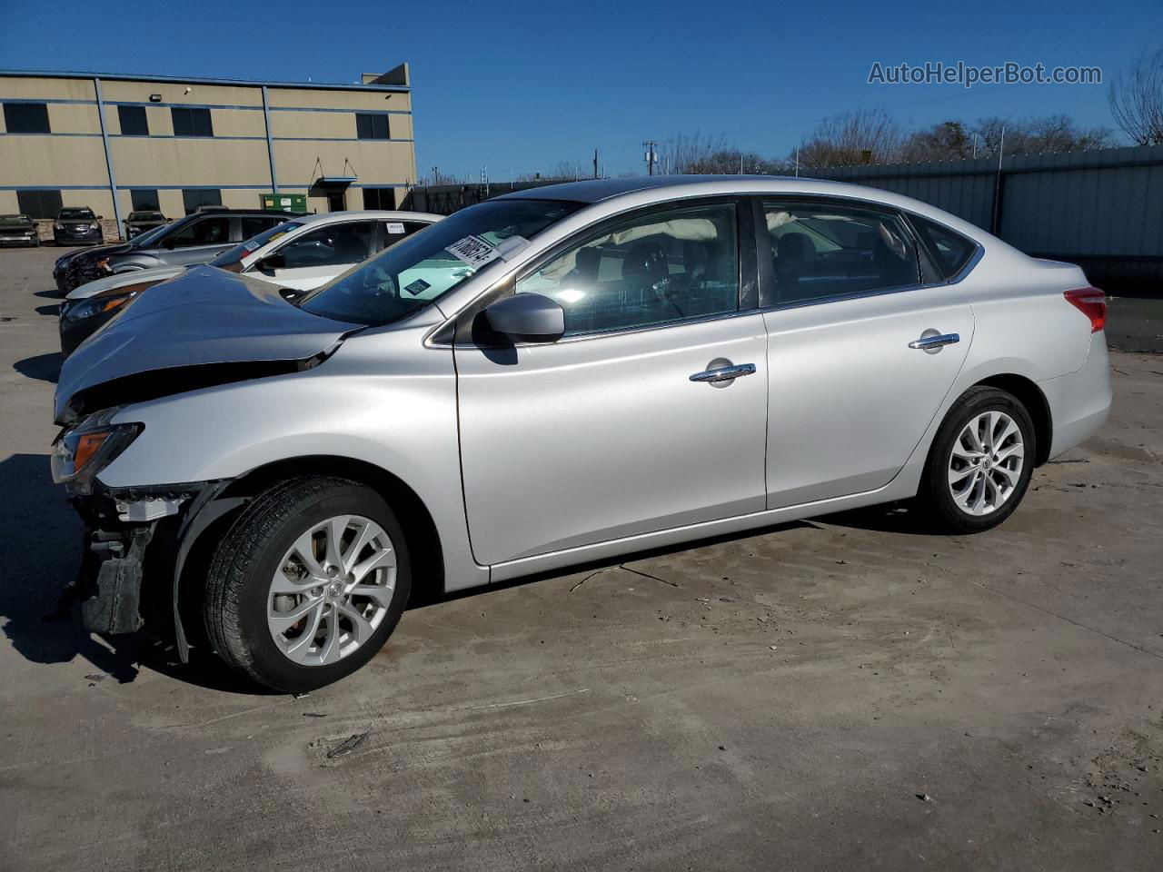 2018 Nissan Sentra S Silver vin: 3N1AB7AP6JL659002