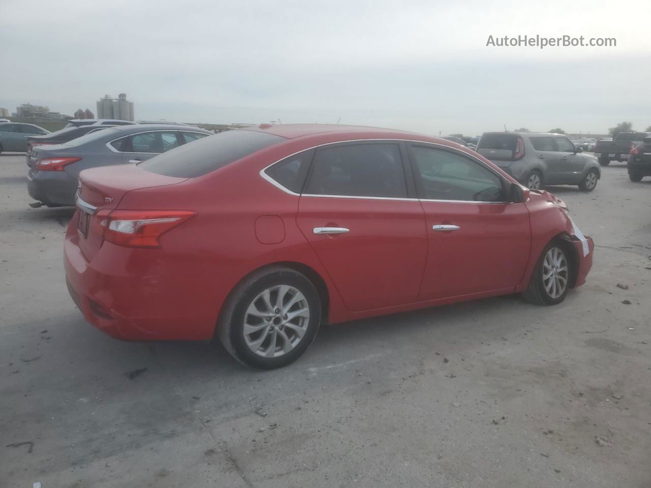 2018 Nissan Sentra S Red vin: 3N1AB7AP6JL659291