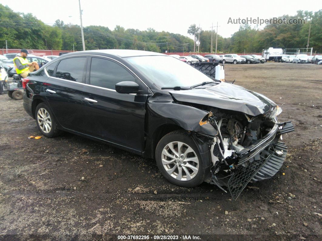 2018 Nissan Sentra Sv Black vin: 3N1AB7AP6JL659937