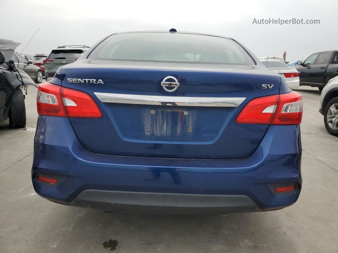 2018 Nissan Sentra S Blue vin: 3N1AB7AP6JY202306