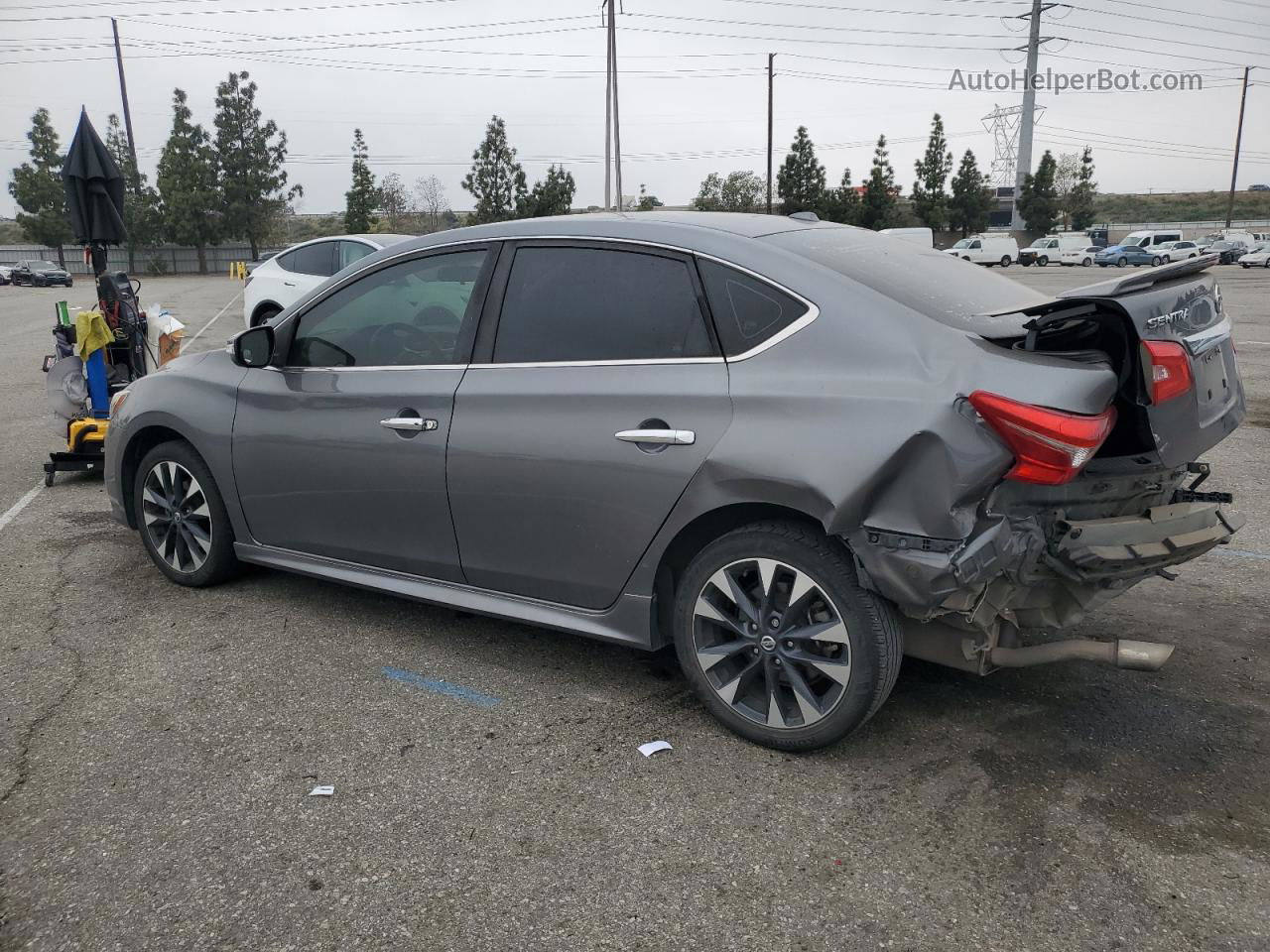 2018 Nissan Sentra S Gray vin: 3N1AB7AP6JY208400