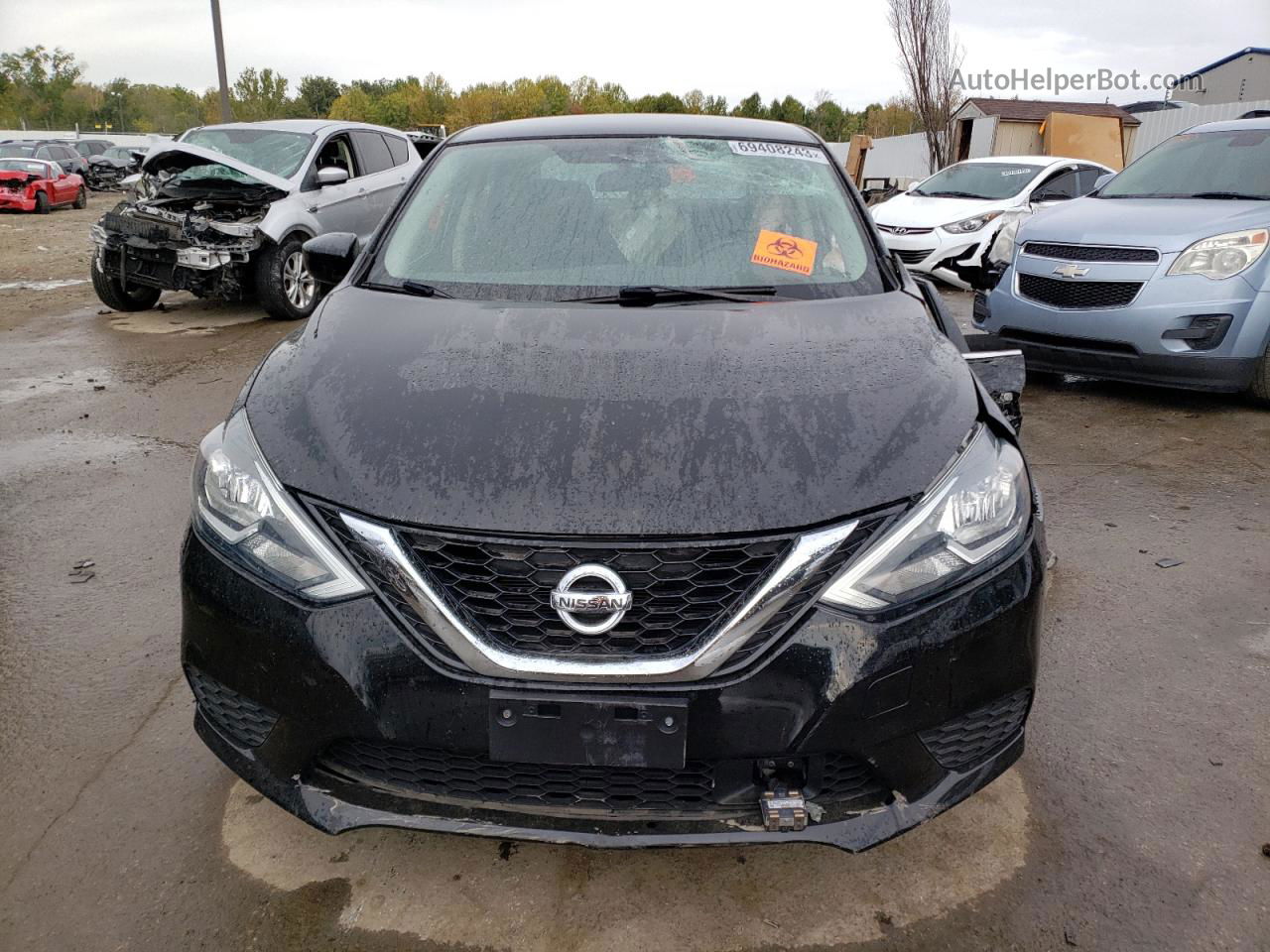 2018 Nissan Sentra S Черный vin: 3N1AB7AP6JY212849