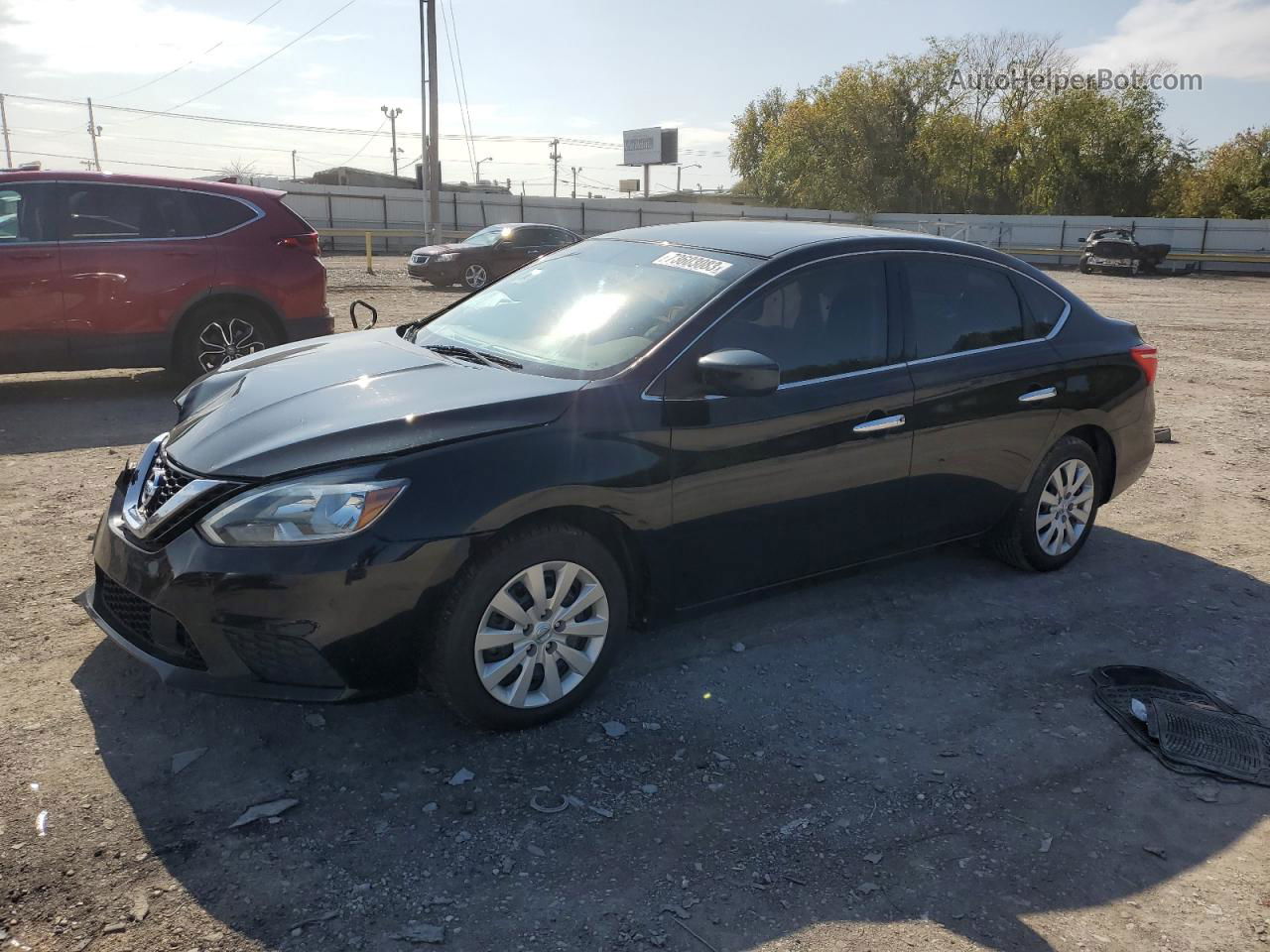 2018 Nissan Sentra S Черный vin: 3N1AB7AP6JY213760