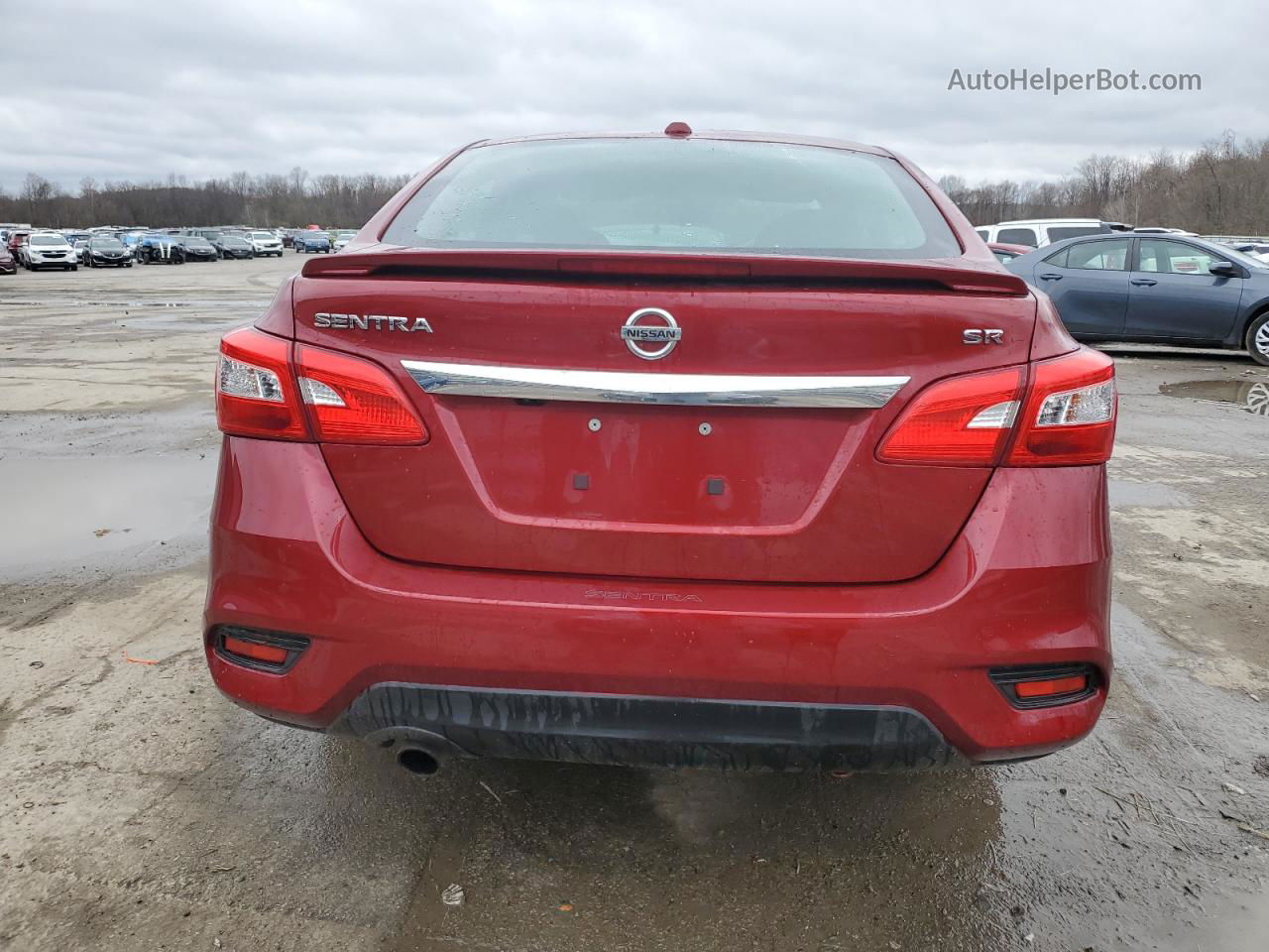 2018 Nissan Sentra S Красный vin: 3N1AB7AP6JY221678