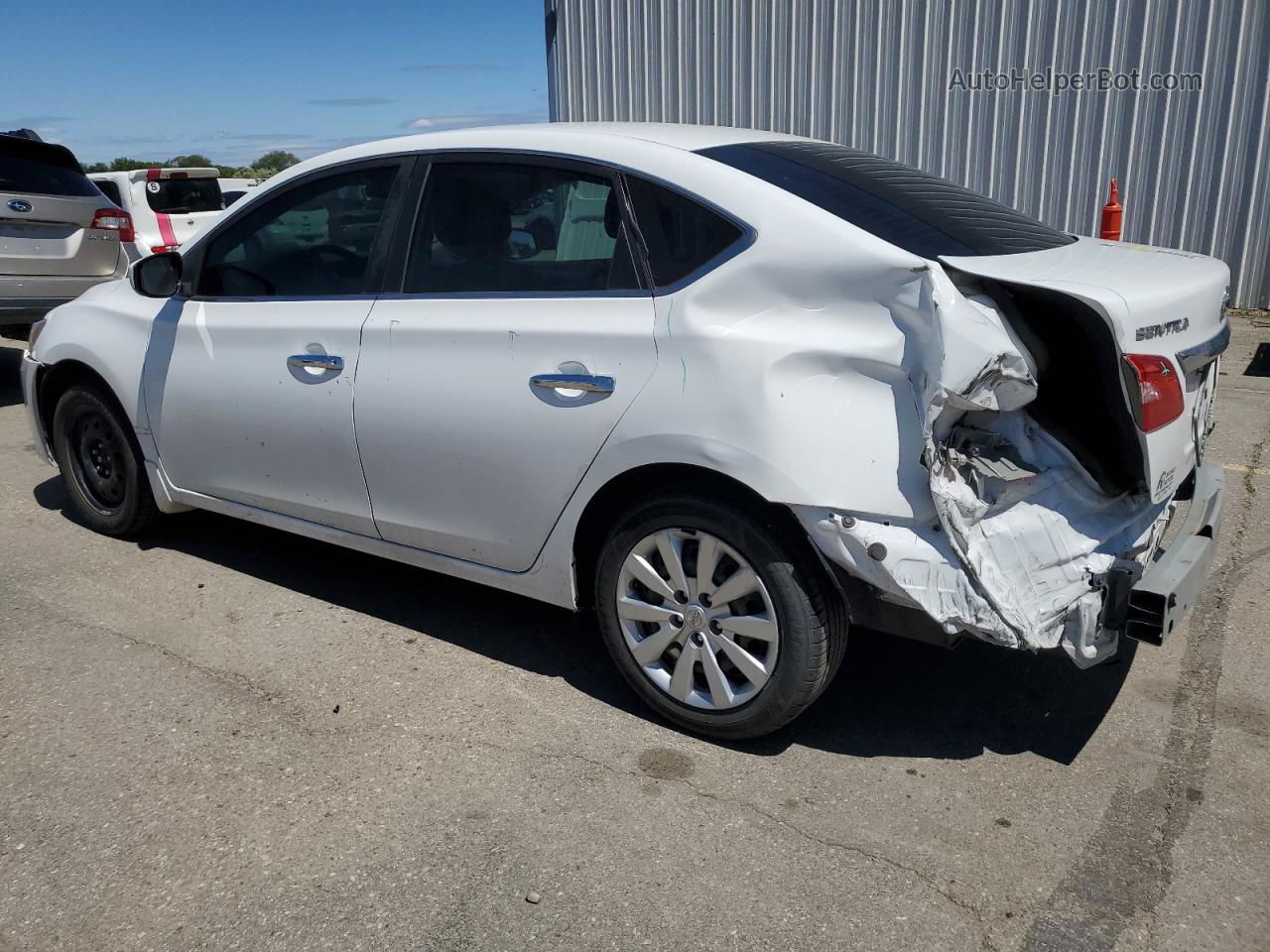 2018 Nissan Sentra S White vin: 3N1AB7AP6JY224452