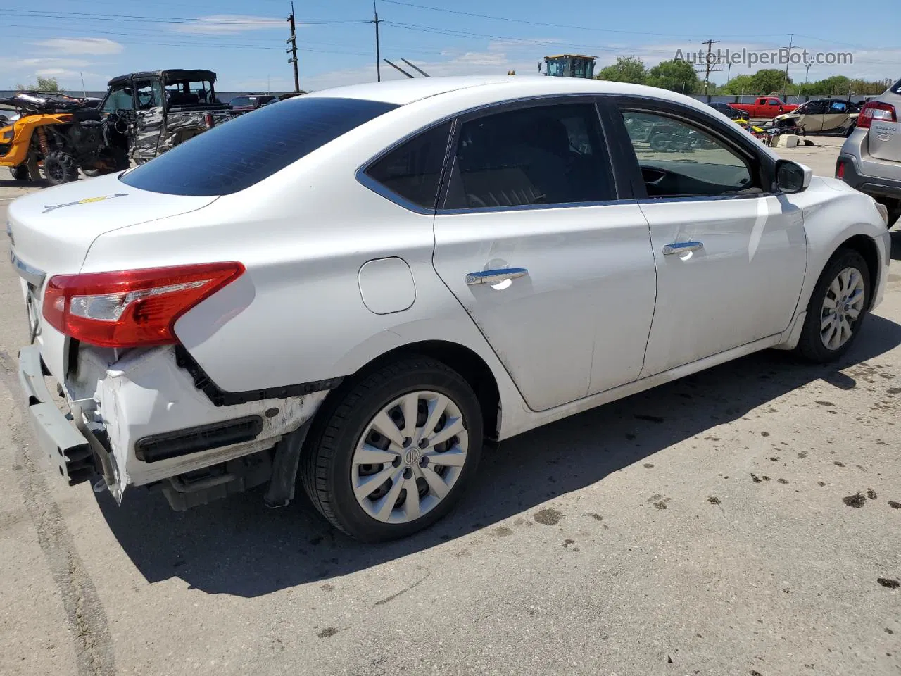 2018 Nissan Sentra S White vin: 3N1AB7AP6JY224452