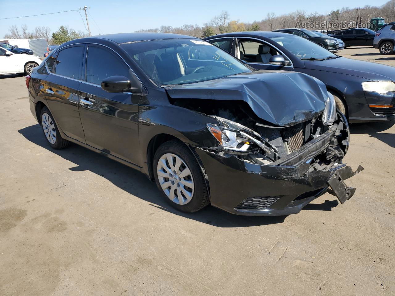 2018 Nissan Sentra S Black vin: 3N1AB7AP6JY226010