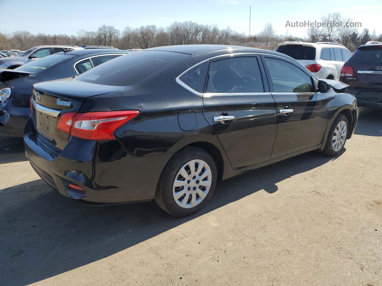 2018 Nissan Sentra S Black vin: 3N1AB7AP6JY226010