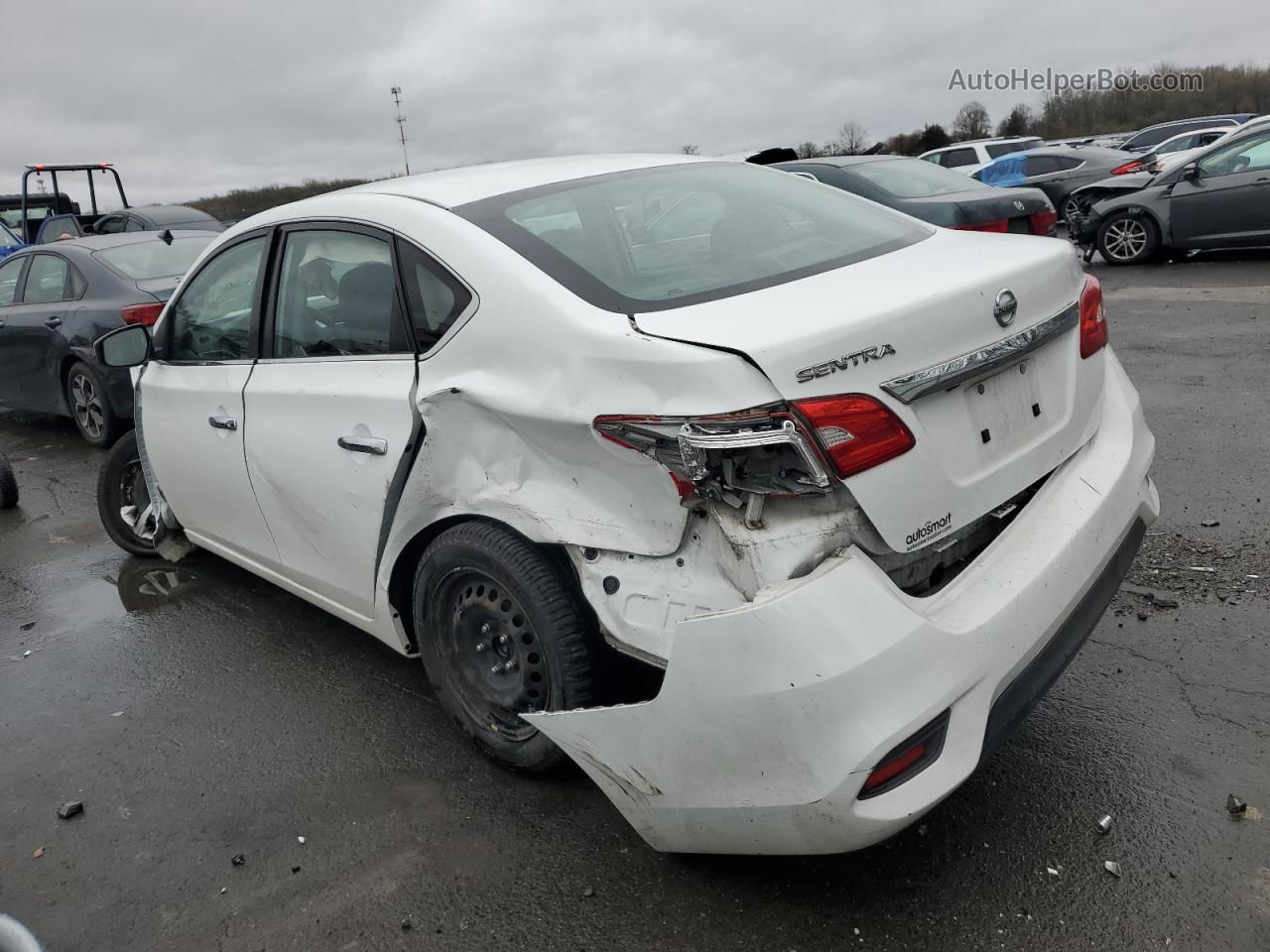 2018 Nissan Sentra S White vin: 3N1AB7AP6JY229540