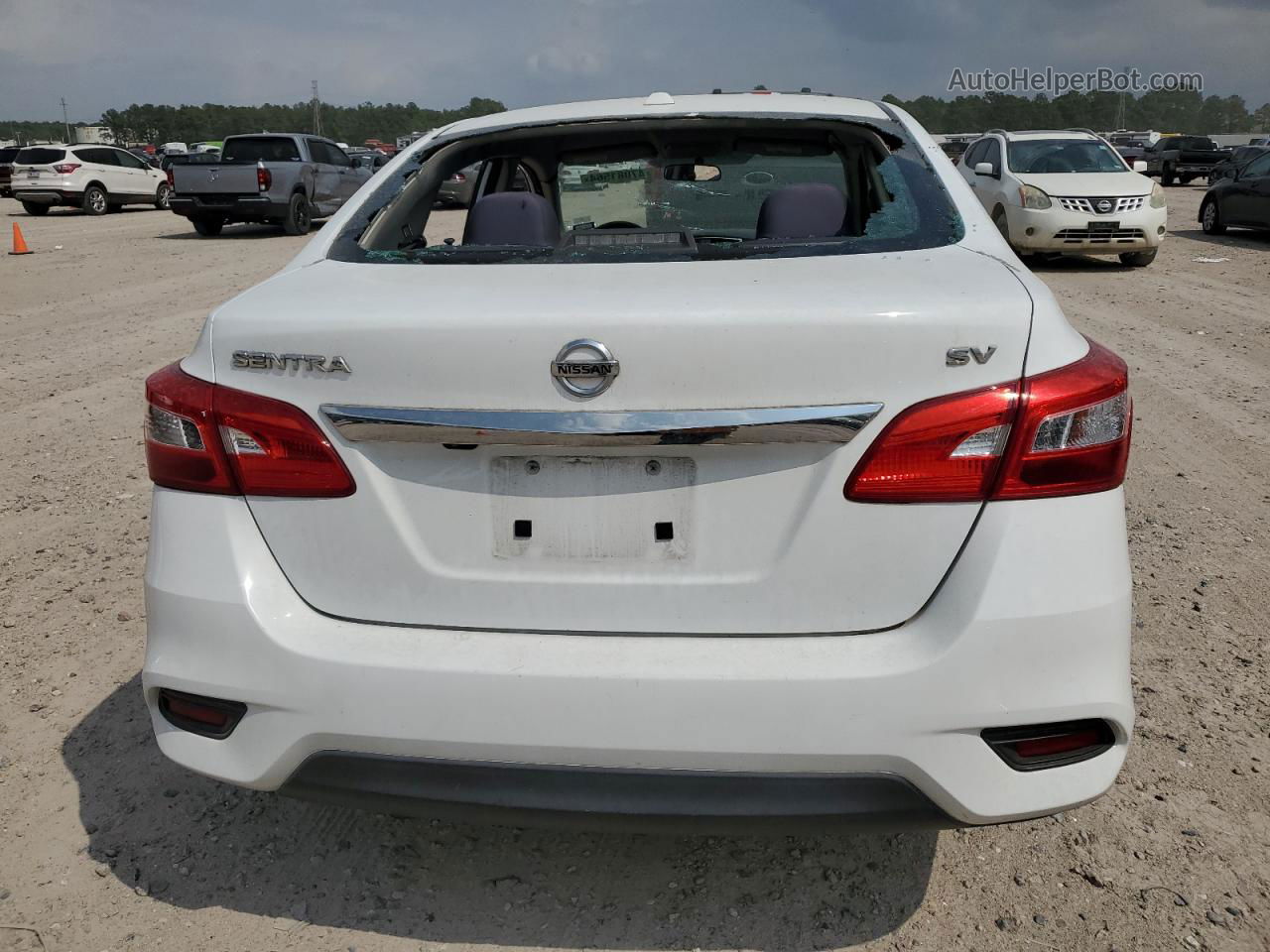 2018 Nissan Sentra S White vin: 3N1AB7AP6JY244975