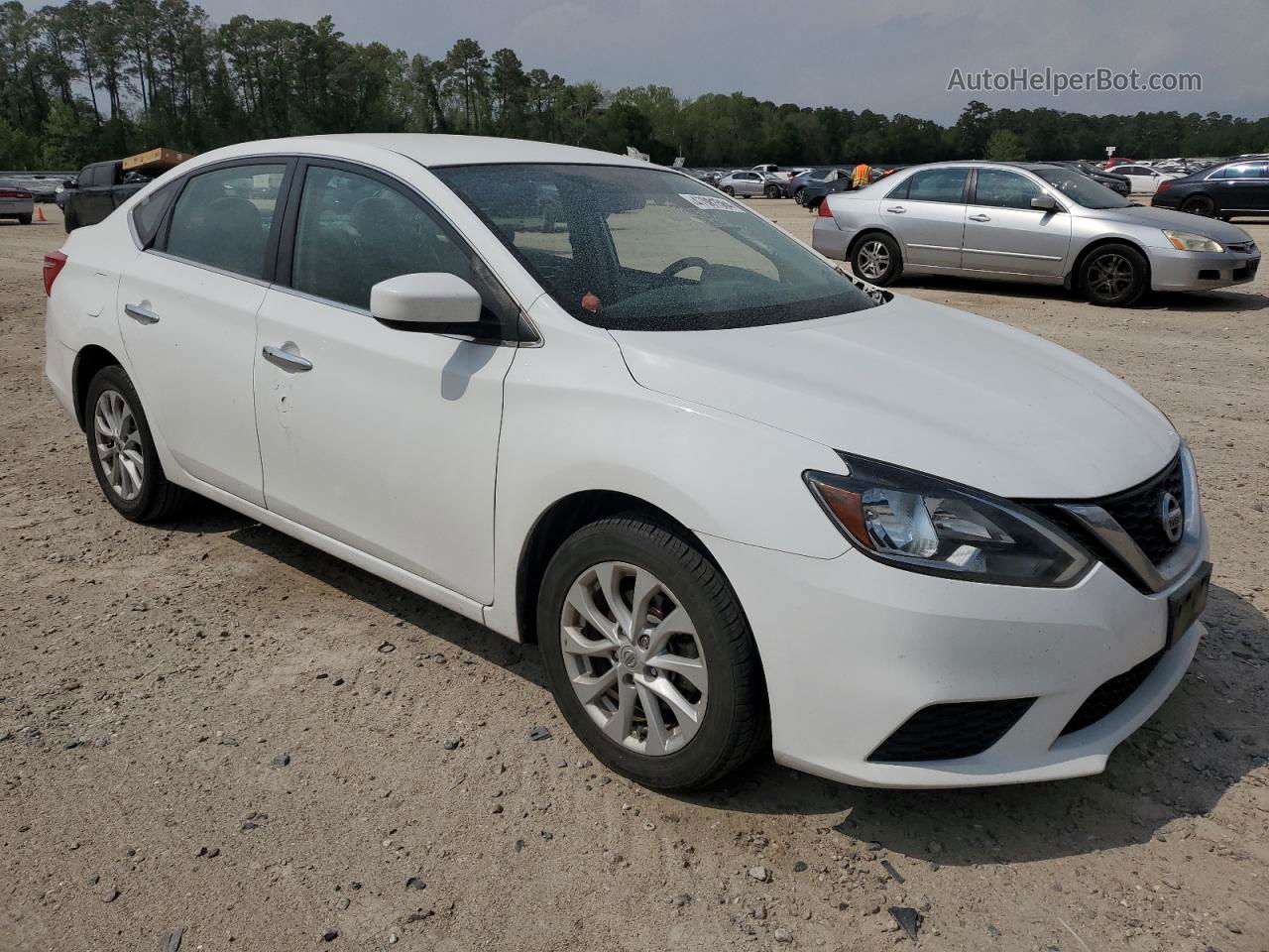 2018 Nissan Sentra S White vin: 3N1AB7AP6JY244975