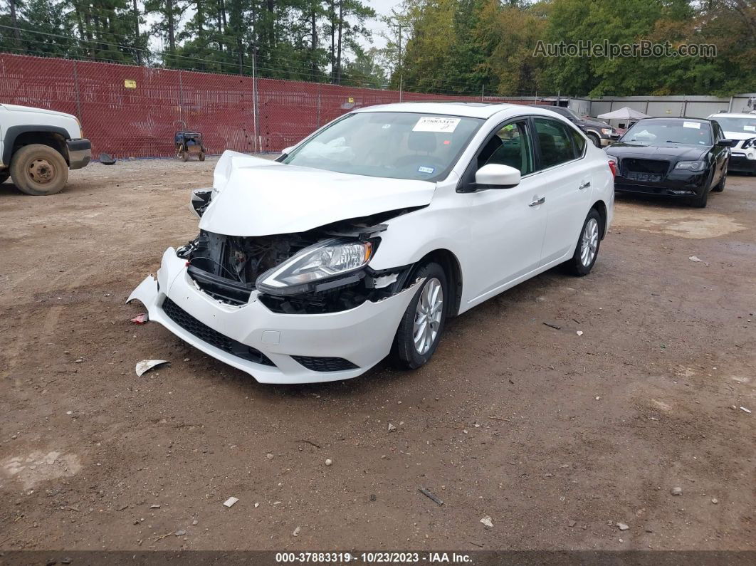 2018 Nissan Sentra Sv White vin: 3N1AB7AP6JY251280