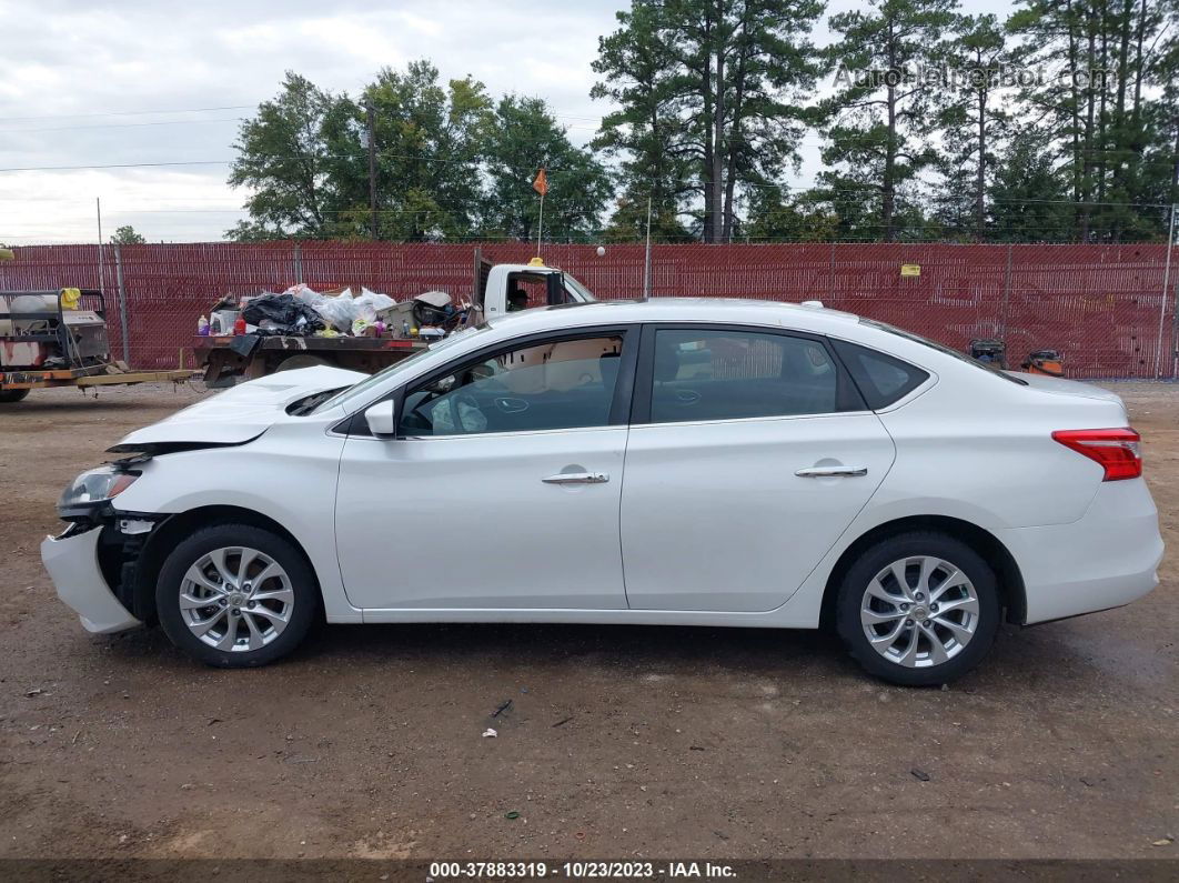 2018 Nissan Sentra Sv White vin: 3N1AB7AP6JY251280