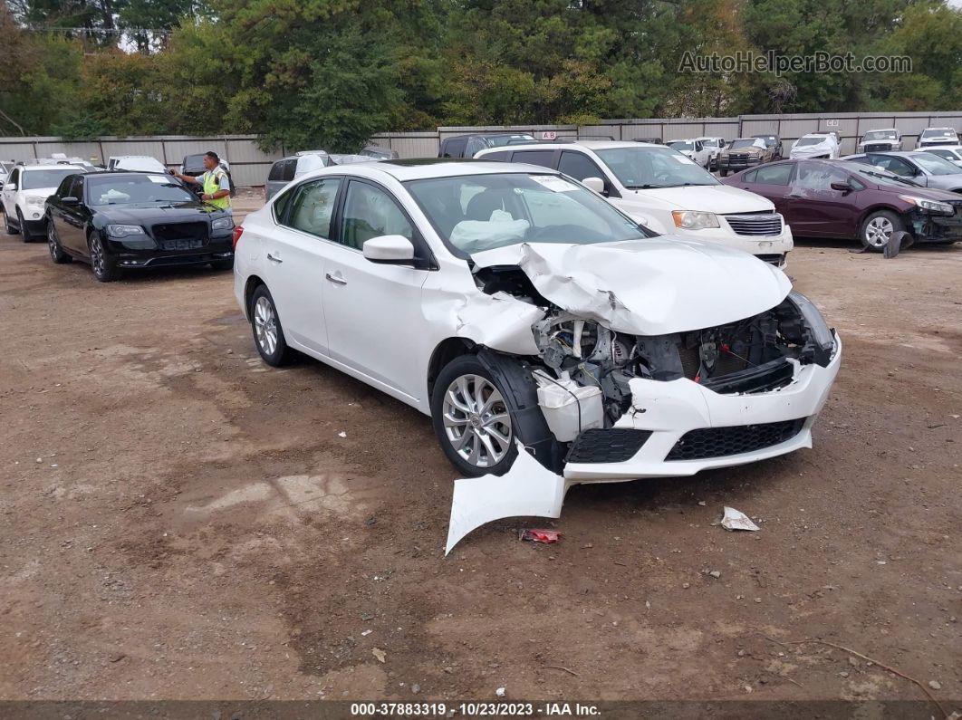 2018 Nissan Sentra Sv White vin: 3N1AB7AP6JY251280